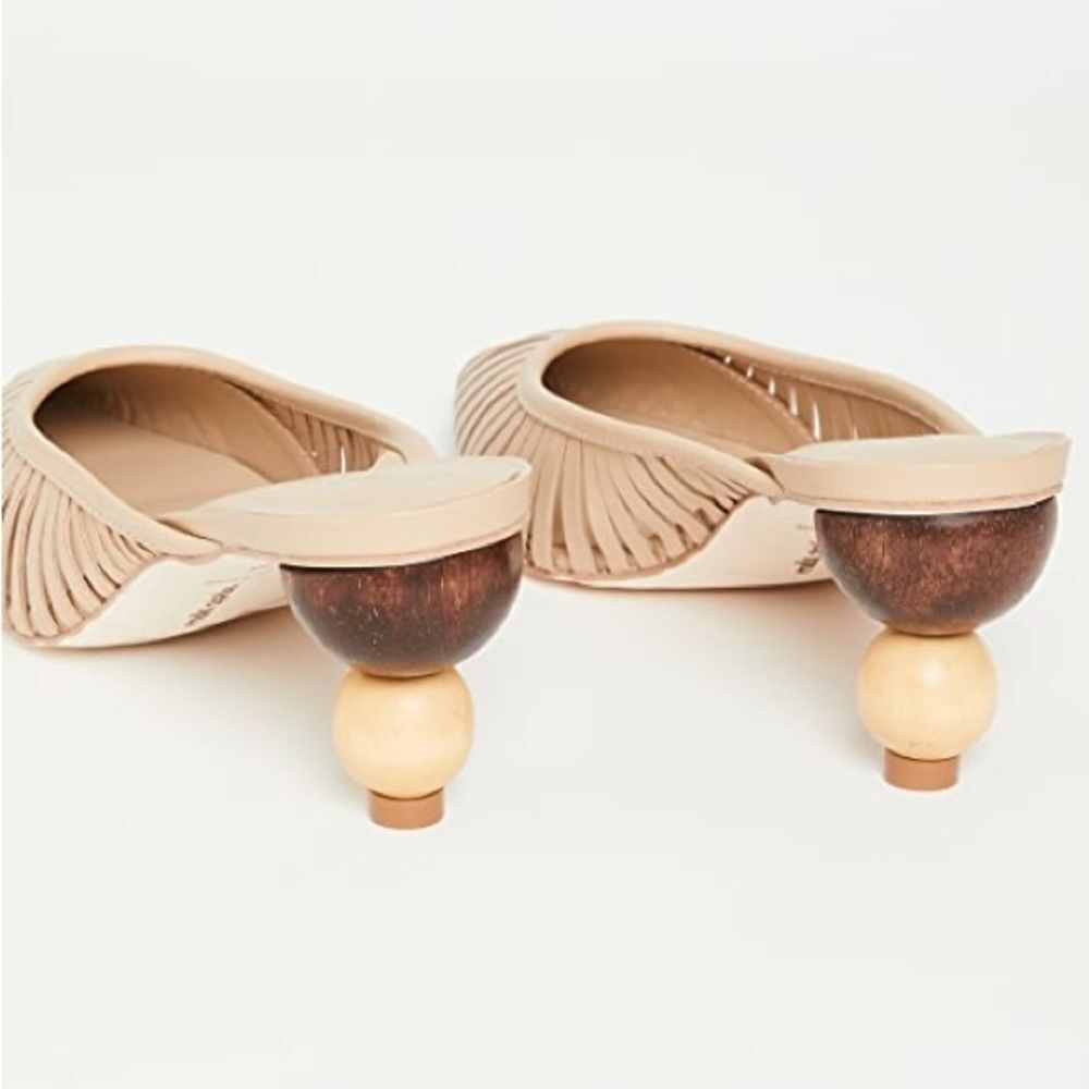 Cult Gaia Beige Mules with Unique Heel - Picture 8 of 16